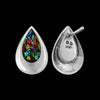 Opal Earrings • 925 Sterling Silver • Colorful Gemstone Studs