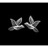 Sterling Silver Flying Bird Stud Earrings