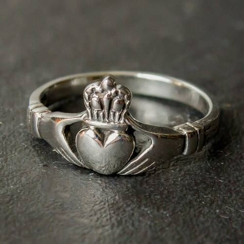 Sterling Silver Claddagh Ring • Irish Promise Ring • Love Ring • Size 5-13