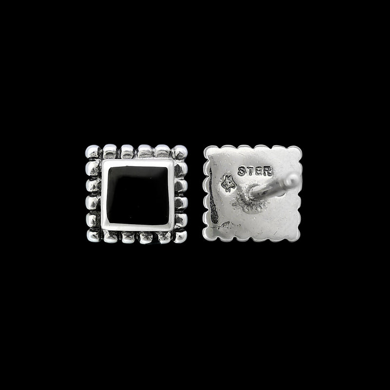 Square Earrings • 925 Sterling Silver • Elegant and Chic