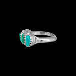 Size 6-925 Sterling Silver Oval Sleeping Beauty Turquoise Cabochon Ring, Segmented Rectangular Design, Handmade Gemstone Jewelry, Navajo Solitaire Stone Band