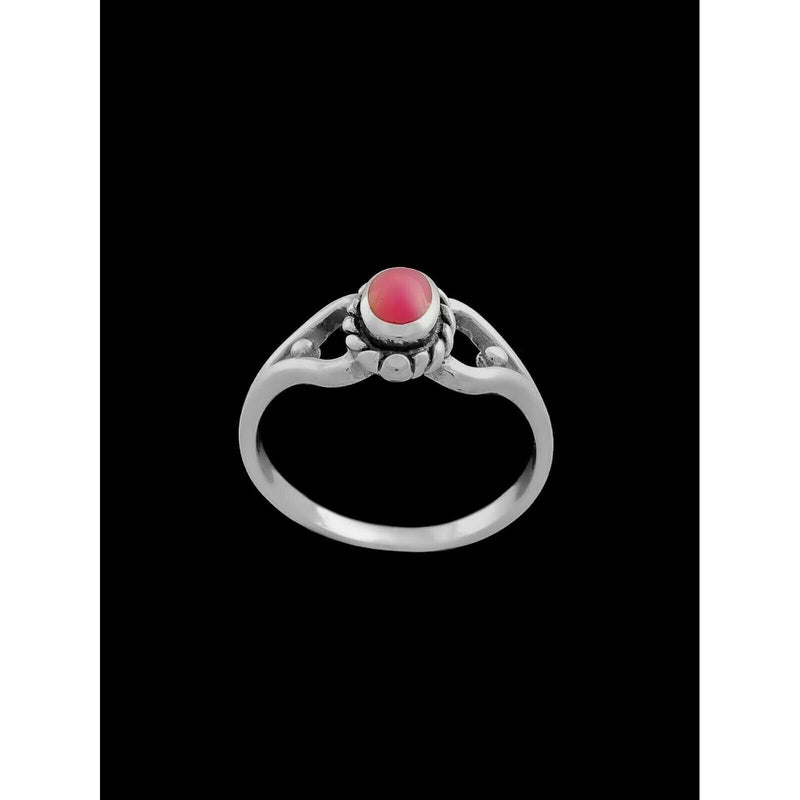 Pink ring, 925 Sterling Silver ring, Ladies Ring, Engagement, size 5