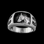 Horse Ring • 925 Sterling Silver • Navajo Handmade • Ranch and Rodeo Jewelry • Horseshoe Design