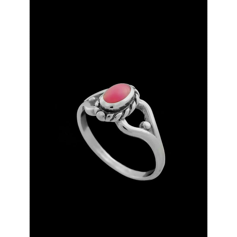 Pink ring, 925 Sterling Silver ring, Ladies Ring, Engagement, size 5