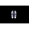 925 Sterling SIlver Fluting Kokopelli Hoop Earrings inlaid with Lapis Lazuli