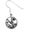 925 Sterling Silver Toadstool and Fiddlehead Fern dangle and drop earrings