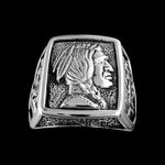 Navajo Chief Mountain Ring • 925 Sterling Silver • Native American Jewelry