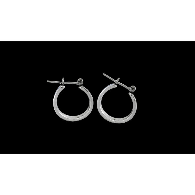 925 Sterling Silver Hoop Earrings inlaid with Blue Opal