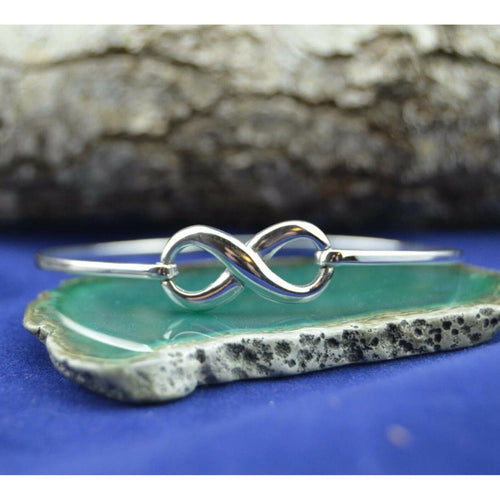 925 Sterling Silver infinity bangle bracelet