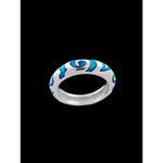 Tribal Ring, 925 Sterling Silver ring, Opal ring, Blue Opal ring