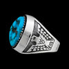 925 Silver Kingman Turquoise Ring • Navajo Artisan • Size 11.75 • Handmade Ring