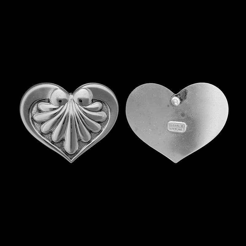 925 Sterling Silver Heart Earrings, Vintage Heart Earrings, Wedding Earrings